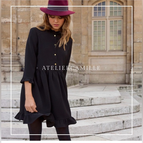 Atelier Camille “Cassiope” black dress size small. Made in France - Picture 3 of 11